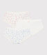 Set di shorty in cotone con stampa a cuori bambina