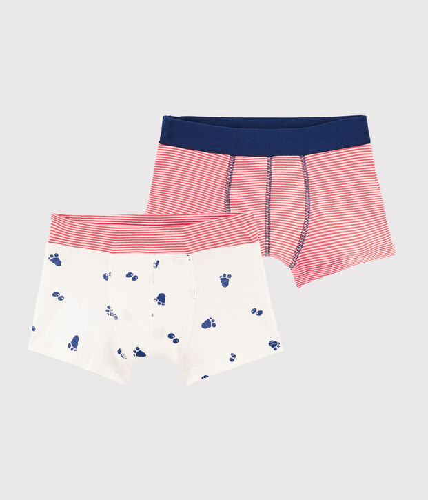 Confezione da 2 boxer fantasia zampa dello yeti da bambino multicolore