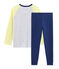 Pigiama bambino a costine blu MEDIEVAL/bianco MULTICO