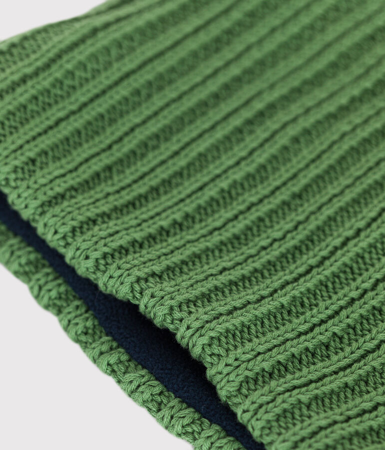 Snood in maglia foderata in pile bambino verde