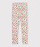 Leggings in cotone a fiori bambina bianco/multicolore