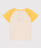 T-shirt a maniche corte in cotone color block neonato giallo AVALANCHE/ ORGE