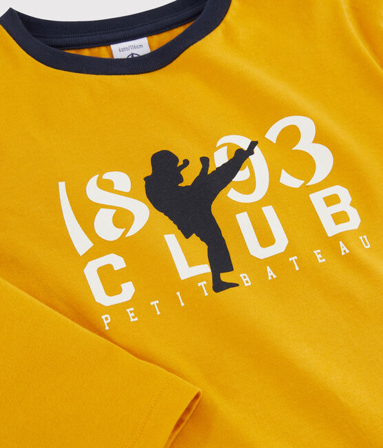 T-shirt serigrafata bambino giallo BOUDOR