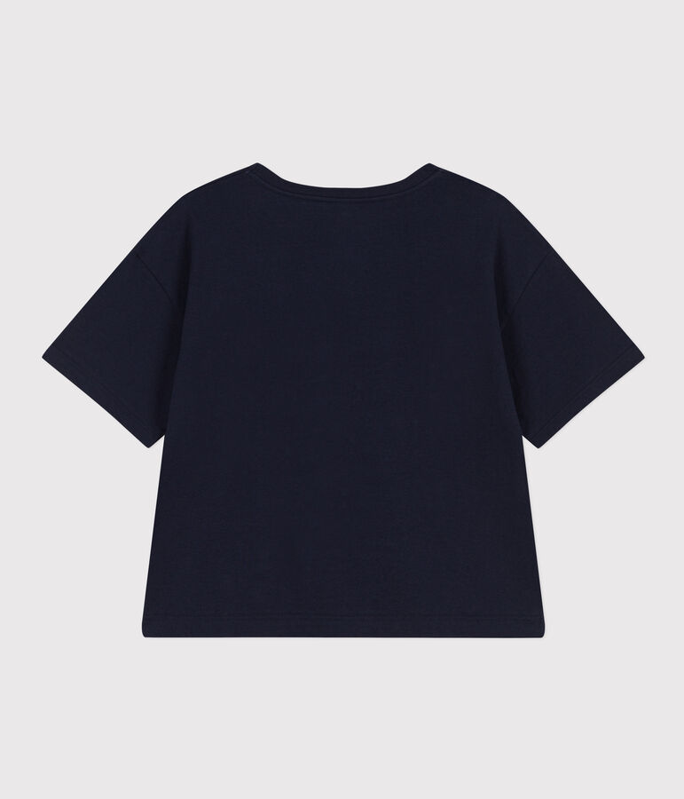 T-shirt LE BOXY larga in cotone donna blu