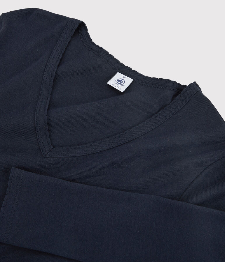 T-shirt cocotte L'ICONIQUE in cotone Donna blu