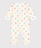 Pigiama in cotone a cuori neonato bianco MARSHMALLOW/bianco MULTICO