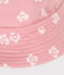 CAPPELLO DA BAMBINA IN GARZA DI COTONE CON FIORI ROSA rosa CHARME/bianco MARSHMALLOW