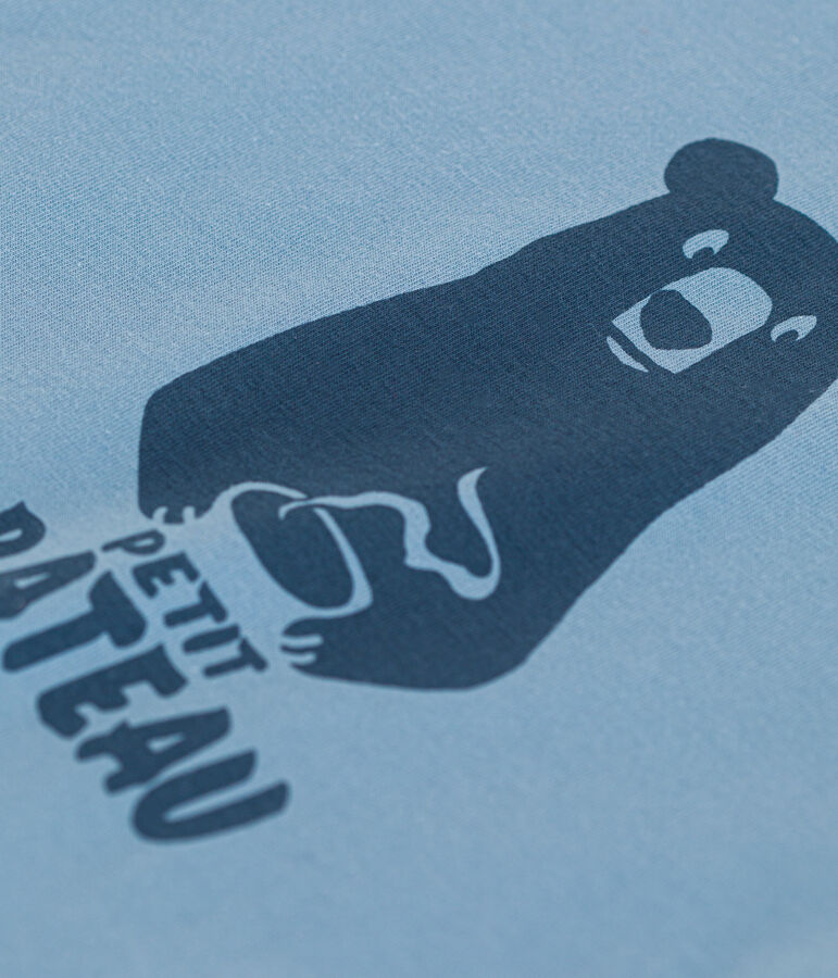 T-shirt a maniche corte in jersey per beb&egrave; blu AZUL