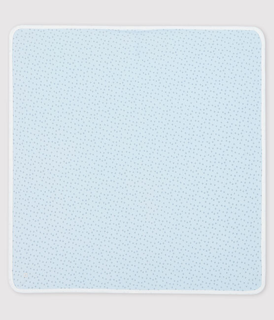 Copertina nascita bebè a costine blu FRAICHEUR/grigio CONCRETE