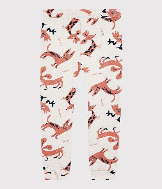 Pantaloni joggers in molleton bambina beige MONTELIMAR/bianco MULTICO