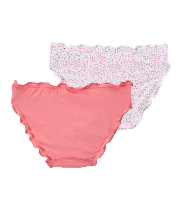 Lotto di 2 culottes per bambina con volants bianco