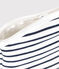 Pochette in cotone a righe neonato bianco MARSHMALLOW/blu SMOKING