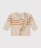 Cardigan in maglia con lana beige AVALANCHE/ CUIVRE