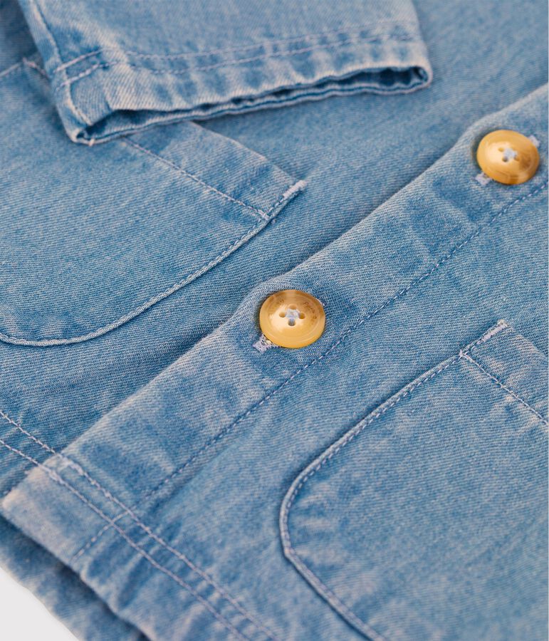 Giacca beb&egrave; in denim leggero biologico blu DENIM CLAIR