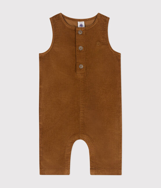 Tutina in velluto neonato marrone CUIVRE