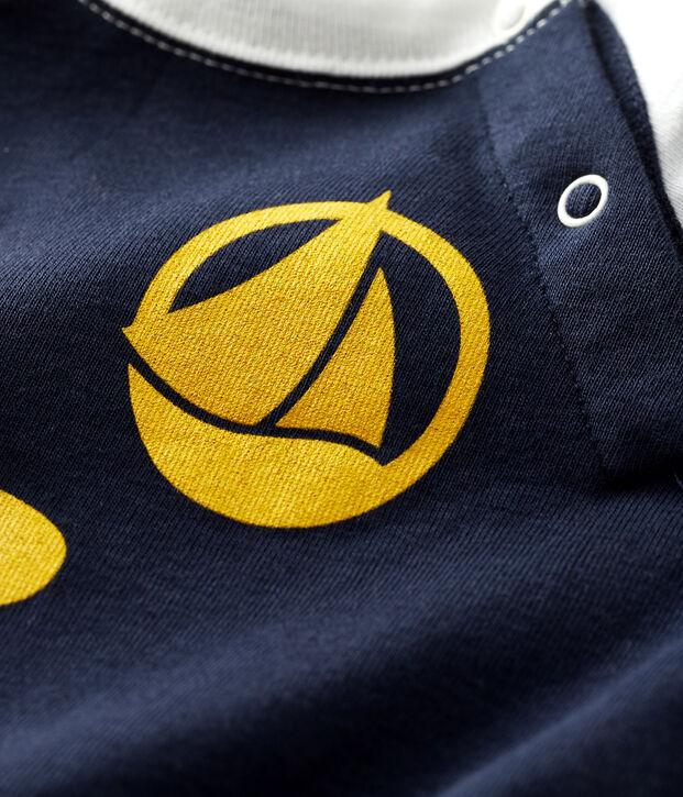 T-shirt beb&egrave; maschio blu/bianco