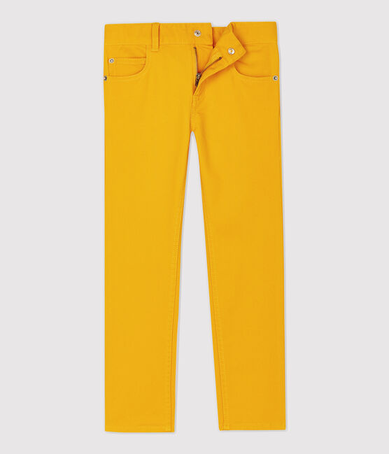 Pantaloni slim bambino in serge giallo BOUDOR