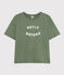 T-shirt LE BOXY in cotone donna verde CROCO