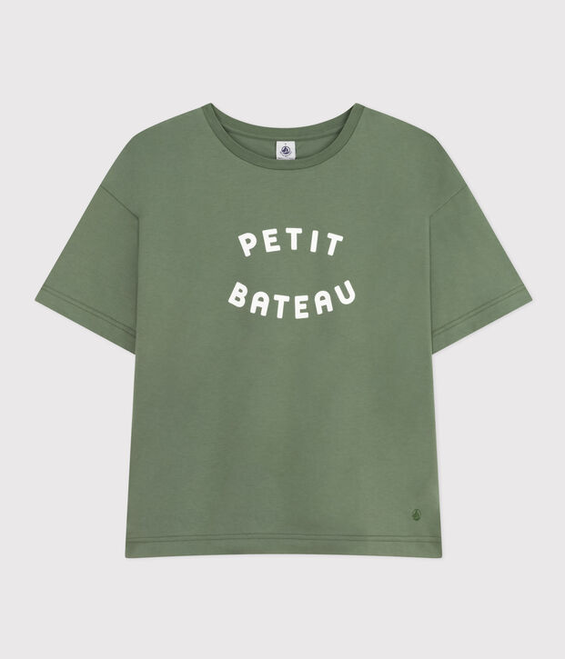 T-shirt LE BOXY in cotone donna verde