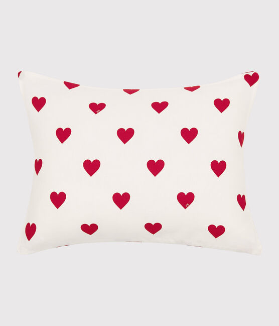 Cuscino cuore rosso in popeline bianco MARSHMALLOW/rosso TERKUIT