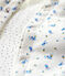 Gilè smanicato bebè in cotone biologico imbottito bianco MARSHMALLOW+BLEU
