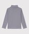 Dolcevita a righe in cotone bambino unisex blu/bianco
