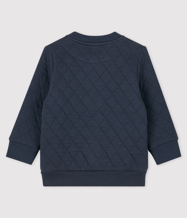 Cardigan in tubique beb&egrave;. blu