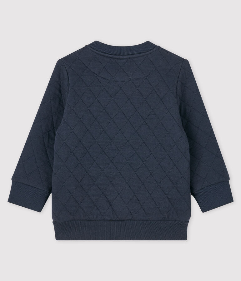 Cardigan in tubique beb&egrave;. blu