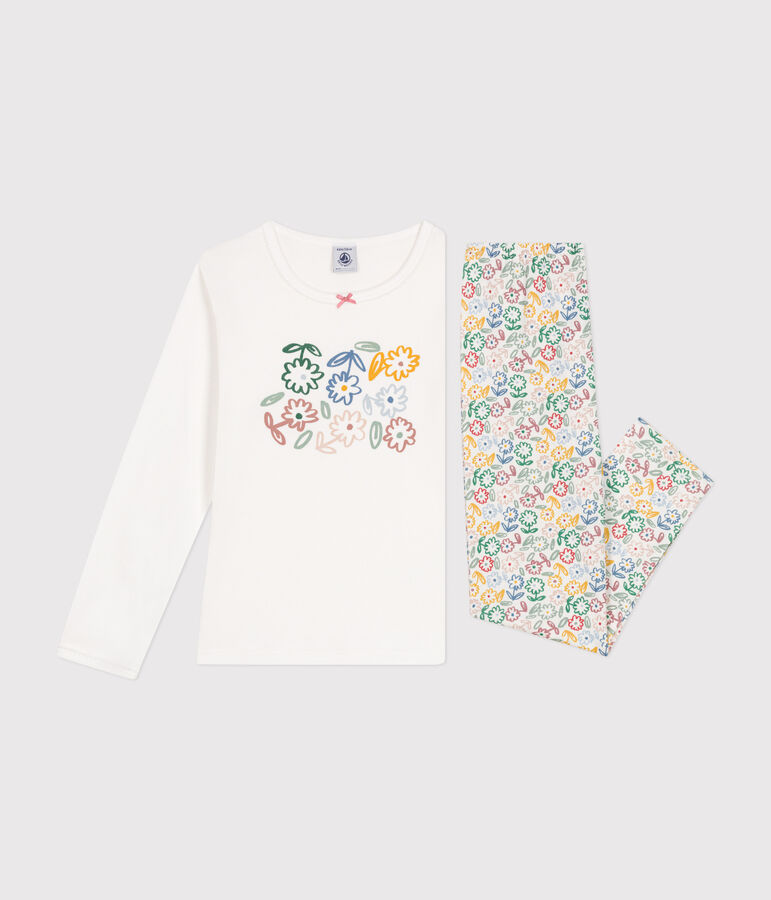 Pigiama bambino in cotone bianco MARSHMALLOW/bianco MULTICO