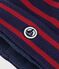Cuffietta in maglia a righe con fodera in pile bambino blu/rosso