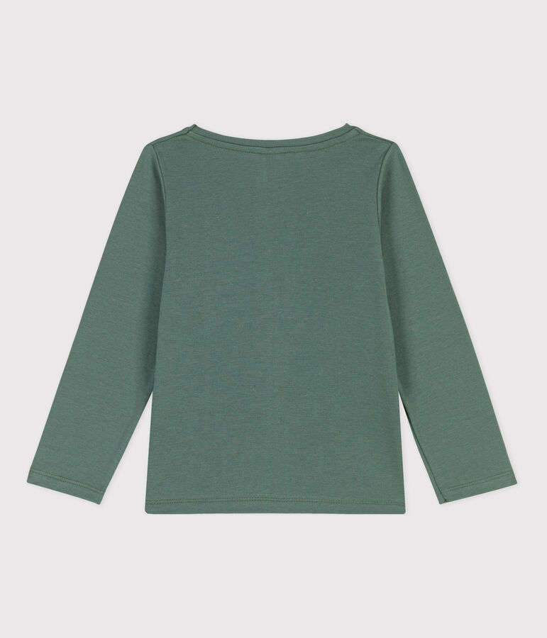 T-shirt a maniche lunghe in cotone bambino unisex verde