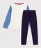 Pigiama in cotone con pompiere bambino blu/multicolore