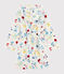 Vestaglia a fiori in pile da bambina bianco MARSHMALLOW/bianco MULTICO