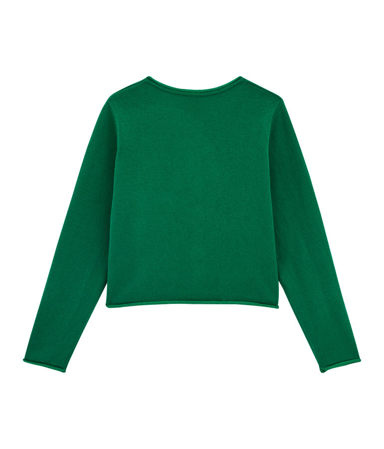 Cardigan tricot bambina verde