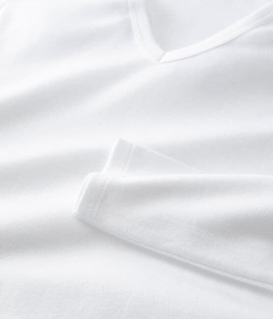 T-shirt scollo a V iconica Donna bianco ECUME