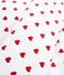 Completo biancheria da letto cuore rosso in popeline bianco MARSHMALLOW/rosso TERKUIT