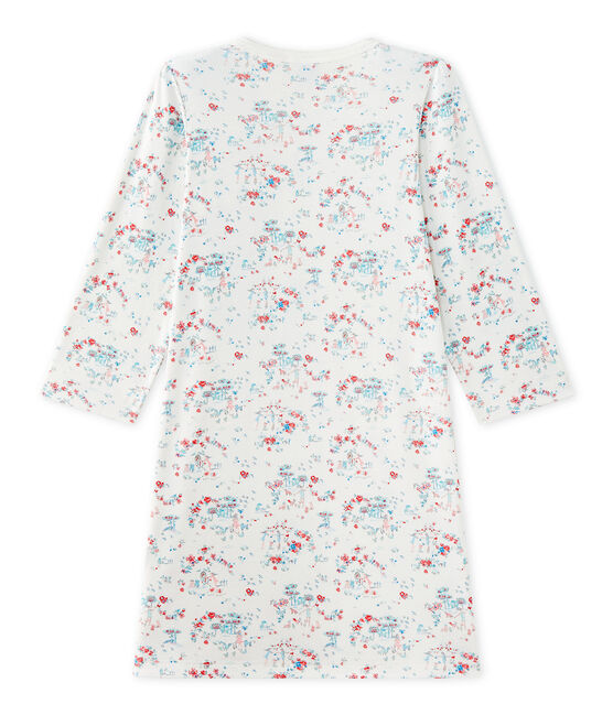 Camicia da notte per bambina stampata bianco LAIT/bianco MULTICO