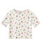 T-shirt bambina in tubique leggero stampata bianco MARSHMALLOW/bianco MULTICO