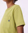T-shirt a maniche corte in cotone tinta unita bambino verde