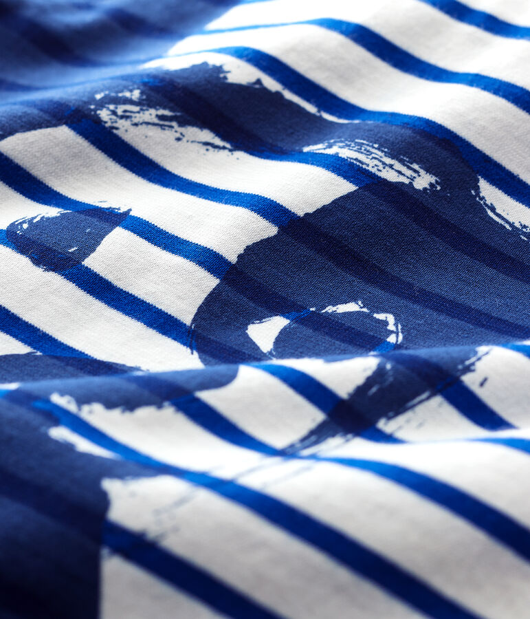 Marini&egrave;re creativa in jersey beb&egrave; maschio bianco/blu