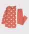 Camicia da notte e legging cuore bambina in molleton e in cotone BRANDY/ AVALANCHE