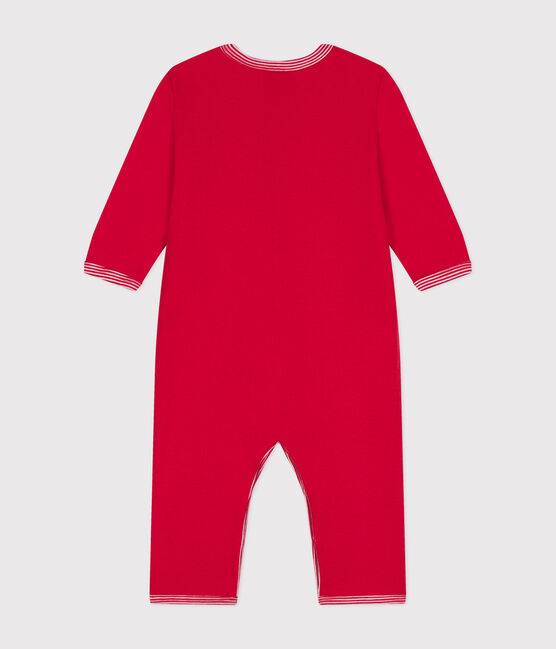 Pigiama senza piedini in cotone neonato rosso CORRIDA