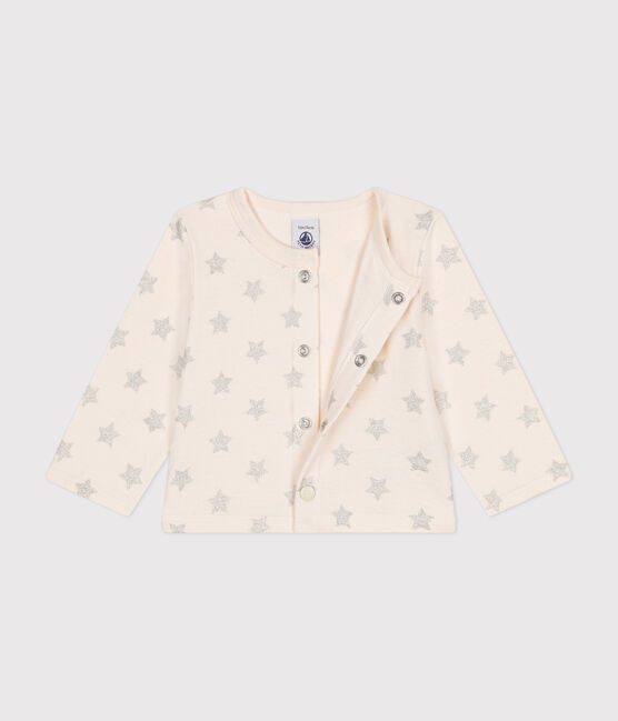 Cardigan bebè in tubique fantasia stella beige AVALANCHE/ ARGENT