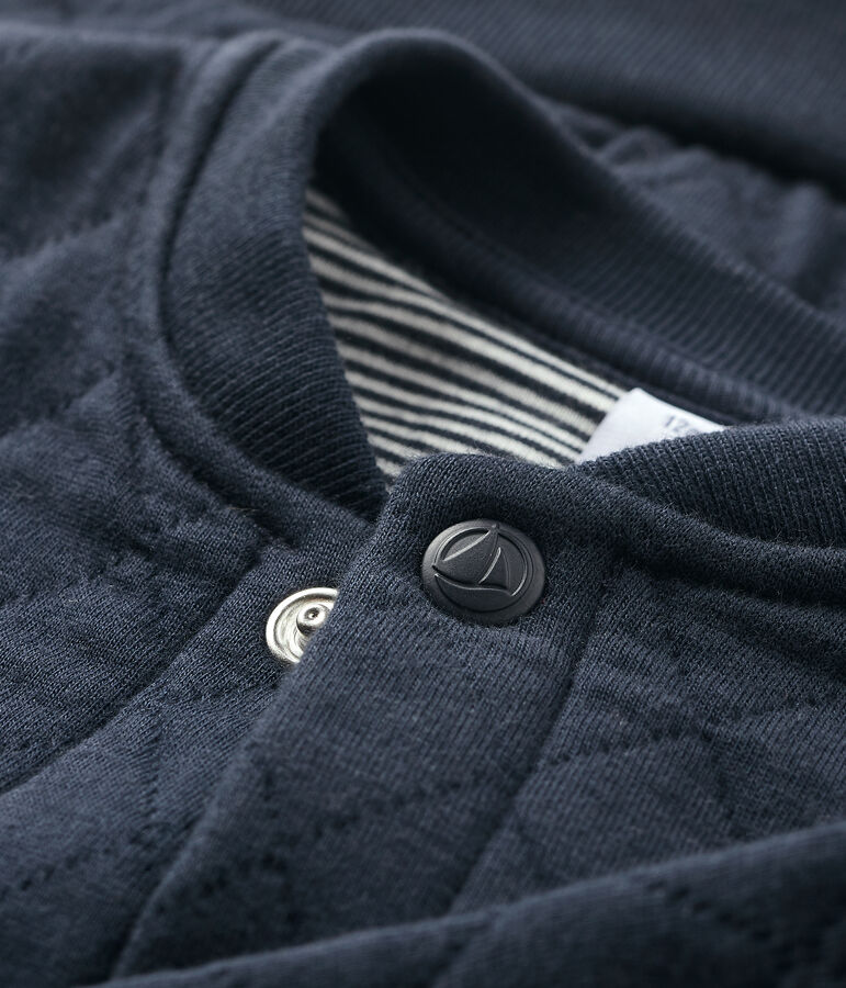 Cardigan in tubique beb&egrave;. blu