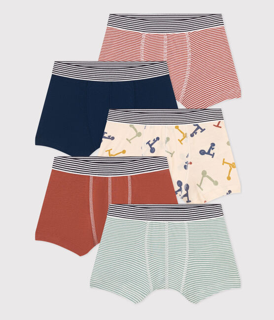 Confezione da 5 boxer con monopattino in cotone bambino variante 1