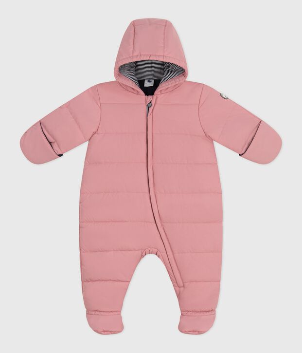 Tutina imbottita in poliestere neonato rosa