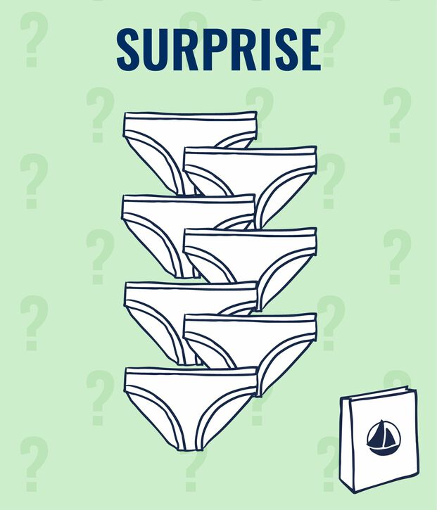 Lotto a sorpresa da 7 slip donna multicolore