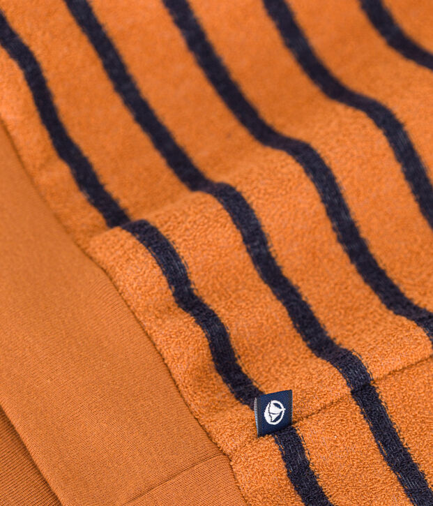 Felpa in spugna DD2:D116 bambino unisex marrone/blu