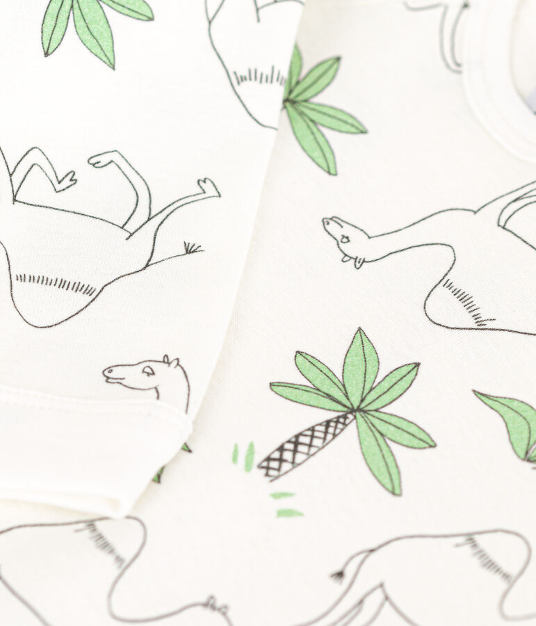 Tutina pigiama fantasia in cotone bianco/multicolore
