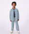 Giacca in cotone a righe bambino blu/bianco